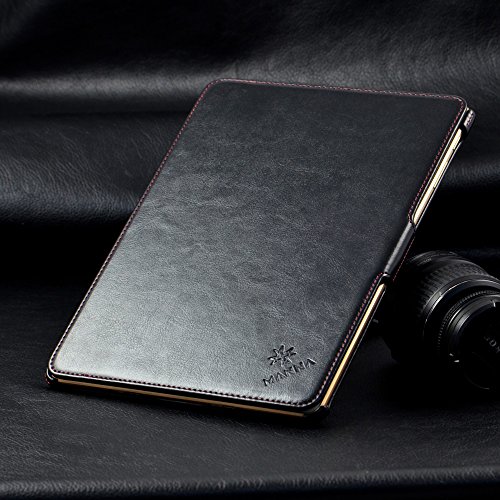 MANNA UltraSlim Samsung Galaxy Tab S 10.5 Hülle | Case aus Kunstleder, schwarz mit farblich abgesetzter Naht | aufstellbare Tasche mit EasyStand | Autosleep-Funktion | Schutzhülle für Samsung Tab S 10.5 SM-T805 - 6