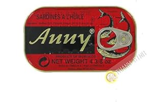 PGONA Sardine à l'huile ANNY 125g Maroc - Lot de 6 pièces