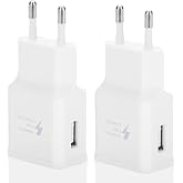 2 x Adaptable USB Charging Adapter for Samsung S21/S20/S10/S6/S7/S8/S9/Edge/Plus/Active, Note 5 8, Note 9, Note10/Google Pixe