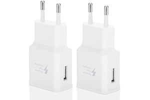 2er Pack USB Ladegerät Stecker, Adaptives Schnell Ladegerät Ladestecker für Samsung S21/S20/S10/S6/S7/S8/S9/Edge/Plus/Active, A14/Note 8/9, Google Pixel 2/3/XL und andere Smartphones/Geräte