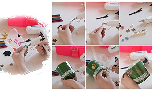 meetory Hot Klebestifte für Hobby DIY Projekte, Holz-Heißklebepistole 7 MM X 10 cm 30 Stück Colorful - 5