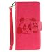 Produktbild Hülle für Sony Xperia X Performance, Sony Xperia X Performance Hülle / Handyhülle / Schutzhülle / Ledertasche / Tasche / Case / Cover / Flip Brieftasche, Anlike Geprägte Panda für Sony Xperia X Performance (5 Zoll) Bookstyle Kartenfach Standfunktion Handytasche mit Abnehmbar Handy Lanyard für [Sony Xperia X Performance (5 Zoll)] - Rose Red