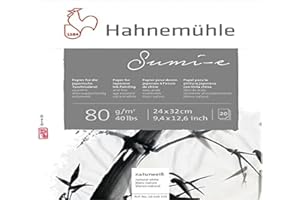 HAHNEMÜHLE Papier Hahnemuhle Sumi-e 80 g/m² – 24 x 32 cm, blanc, 10 628 370