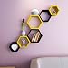 USHA Furniture Wall Shelf Rack Set Of 6 Hexagon Shape Storage Wall Shelves For Home - Yellow & Black RS.1699.00