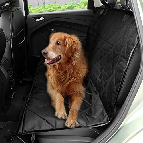 Preisvergleich Produktbild SAILNOVO Hundedecke Auto Rückbank, Luxus Autoschondecke für Hunde Grosser Sitzschutz Hundedecke auto Kofferraum Wasserdicht Undurchlässig Einfache Reinigung, 147*137(cm) Schwarz, Autoschutzdecke