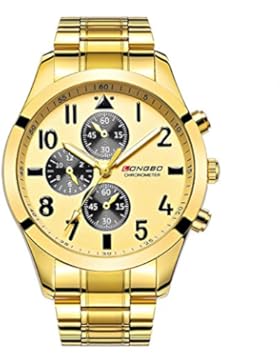 YPS Nagelneue Männer mit leuchtendem drei kleinen Vorwahlknopf-Quarz-Armbanduhr WTH5973