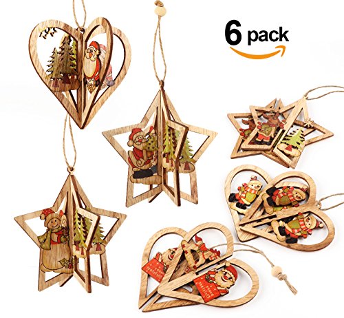 3d decoración del árbol de navidad cubewit 6er