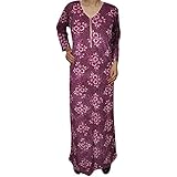 Indiatrendzs Women's Velvet Nighty Winter Nightwear Maxi Warm Night Gown Chest : 44"
