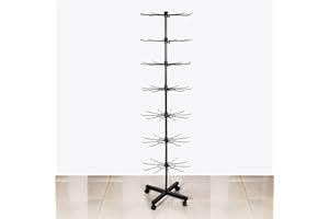 mosegor Display Rack 7 Tier Spinner Display Stand,Rotating Jewelry Display Holder Counter Top Display Stands,Rotating Necklace Holder,Jewelry Organizer Rack Tower for Home Malls Showroom