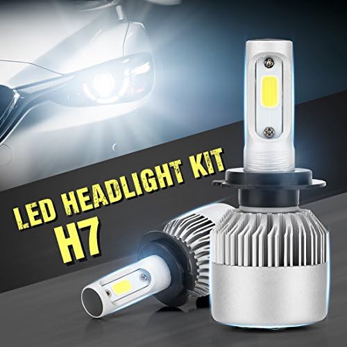 80W 8000LM 6000K Xenon HeadlightAuto Headlamp H1 H4 H7 H11 H13 880 9004 9005 9006 9007 LED Car Conversion Kit Headlight Bulb Hi-Lo Beam 9v 36v White (H7)