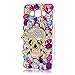 Produktbild spritech (TM) Golden Skull Serie Luxus 3D Handgefertigt, Colorful Flower Bling Design klar hart Caver Fall, style-1, Samsung Galaxy Grand Duos i9080 i9082