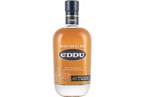 EDDU - Gold - Whisky Pur Blé Noir - Origine : France/Bretagne - Notes de Bois torréfié & d' Épices : Canelle, Curry - Veilli 10 ans en fût de chêne français - 43% Alcool - 70 cl