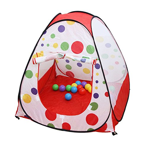 YIMANâ„¢ Large Portable and Durable Polka Dot Kids Playpen Ball Pit Indoor and Outdoor Easy Folding Play House Children Toy Play Tent for Kids (Capping tent)