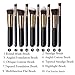 Nestling® Professional 10PCS Black and Gold Makeup Brushes Set Eyeshadow Brush (Black Gold)