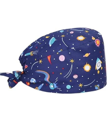 Charlotte Chirurgicale Femme Coton Rose Cœur - Bonnet Infirmière Réglable Réutilisable