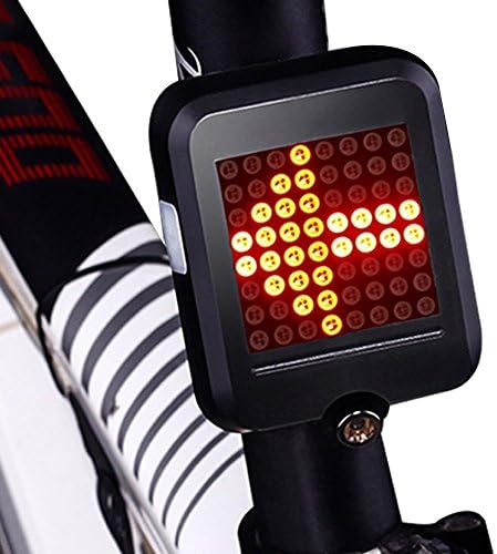 Zahra USB Rechargeable Bike Tail Light,80 Lumens 64 LED Light Beads Bicycle Turn Signal Lights with Intelligent Sensor Brake Turn Signals Blinker for MTB Road Bicycle
