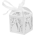 20-teiliges Hochzeits-Süßigkeiten-Schachtel-Set – 10x Braut & 10x Bräutigam, DIY-Geschenkboxen