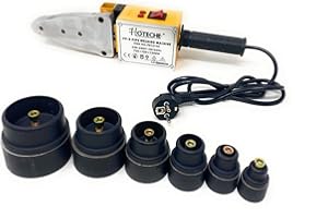 VETRINE INRETE Vetrineinrete® Polifusore saldatore per tubi in polipropilene 1500 watt salda tubi con 6 matrici varie misure e accessori utensili fai da te X44