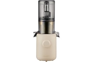‎HUROM Hurom Slow Juicer | Entsafter Gemüse und Obst | H310 | Leicht zu Reinigen & Leiser Motor Elektrischer Entsafter mit Siebfilter | 100 Watt | BPA Frei | Schlankes Design | 220ml, Beige