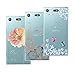 Produktbild Yokata [3 Packs] Sony Xperia XZ1 Compact Hülle Durchsichtig Transparent Weiche Silikon Handytasche Handyhülle Schutzhülle TPU Schale Bumper Ultra Dünn Slim Motiv Muster Clear Backcover Schutz für Sony Xperia XZ1 Compact Case Cover - Turm und Fahrrad + Blumen und Schmetterlinge + Blumen