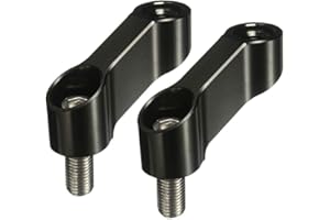 SPARY 1 Paire Rétroviseur Moto Élévateur/Extension Adaptateur, Moto Rétroviseur Extension Support, Extension Adaptateur - Noir