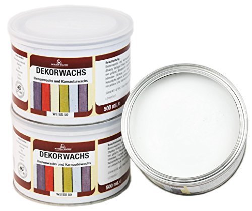 Shabby Chic Holz Wachs Dekorwachs Wachsfarbe (Weiss 50)