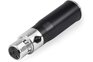 XMSJSIY Adaptador de Audio Mini XLR Macho a Hembra de 4 Pines para Cámaras SLR, Profesionales y Equipo de Micrófono