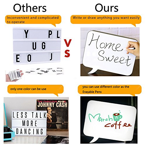 ᐅ Light Box Sprüche DIY Cinematic LED Handschrift - mit Stift | | Die