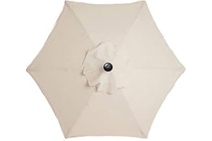 kyaoayo Tissu de rechange pour parapluie - Housse de rechange pour parasol - Anti-ultraviolet - Tissu de rechange pour parasol d'extérieur