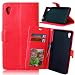 Produktbild Nancen Compatible with Handyhülle Sony Xperia M4 Aqua (5,0 Zoll) Lederhülle Neu Style Acht Farbe Weich PU Flip Case Ledertasche/Schutz Etui, Karten Slot Foto Wallet Hülle