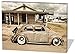 Produktbild Oldtimer Beetle, Gemälde Effekt, schönes und hochwertiges Leinwandbild zum Aufhängen in XXL - 120cm x 80cm, echter Holzrahmen, effektiver Pigmentdruck, modernes Design für Ihr Büro oder Zimmer
