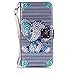 Produktbild Karomenic PU Leder Hülle kompatibel mit Samsung Galaxy J4 Plus Glitzer 3D Cartoon Handyhülle Brieftasche Schutzhülle Klapphülle Ledertasche Standfunktion Magnet Wallet Flip Case Cover Etui - Elefant