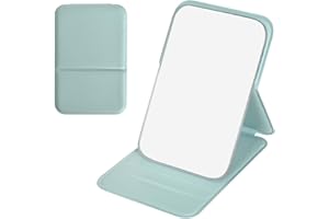 NAAPESI Reisespiegel,Faltbarer Spiegel mit Kortikale Schale,Taschenspiegel,Schminkspiegel Kinder,Spiegel Klein,Tragbarer Super HD Spiegels,Ultradünn und Langlebig Spiegels,für Zuhause,Reisenutzung (Grün)