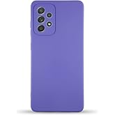 KZY İletişim Samsung Galaxy A52 ile Uyumlu Kapak ile Uyumlu İ&ccedil;i Kadife Kamera Korumalı Lansman Silikon Kılıf - Mor