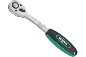 WIESEMANN 1893 Llave de carraca de 3/8" con 72 dientes Trinquete de dentado fino de Acero al cromo vanadio con mango de dos componentes | 80829