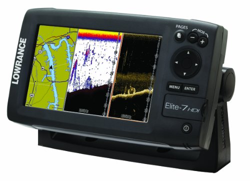 Preisvergleich Produktbild Lowrance Echolot Fischfinder Elite-7 HDI Kombigerät mit Plotter + Dow