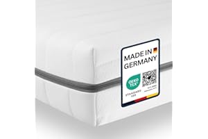Sleepneo Matratze 80x200 - Ergonomische Kaltschaummatratze - 7-Zonen-Matratze H2 H3 - Oeko TEX Zertifiziert - Waschbarer Bezug - 2in1 Matratzen Härtegrad - atmungsaktiv - Höhe 15 cm