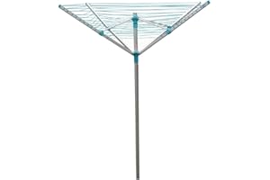 JVL Stendibiancheria rotante a 4 bracci in alluminio, 50 metri