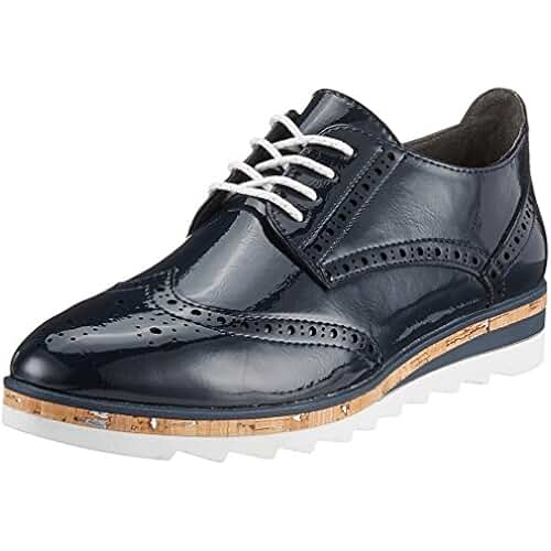 clarks navy brogues womens