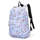 Tezoo Casual Schulrucksäcke Rucksack Damen Einhorn Rucksäcke Schule Daypacks Kin