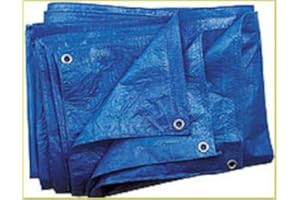 GARDENFLORA Blaue Abdeckplane 60g/m², 6x8m Gewebeplane Schutzplane Plane zum universellen Gebrauch