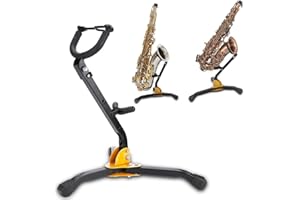 NOBRANDS Supporto per sassofono, supporto per treppiede per sassofono Tenore Alto regolabile pieghevole in metallo per sassofono sassofono tenore, clarinetto e flauto