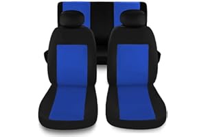 Susy Shop Coprisedili universali Kit Anteriore e Posteriore Vari colori Soft Confortevole Traspirante Protezione per Sedili utilitarie (Blu Royal)