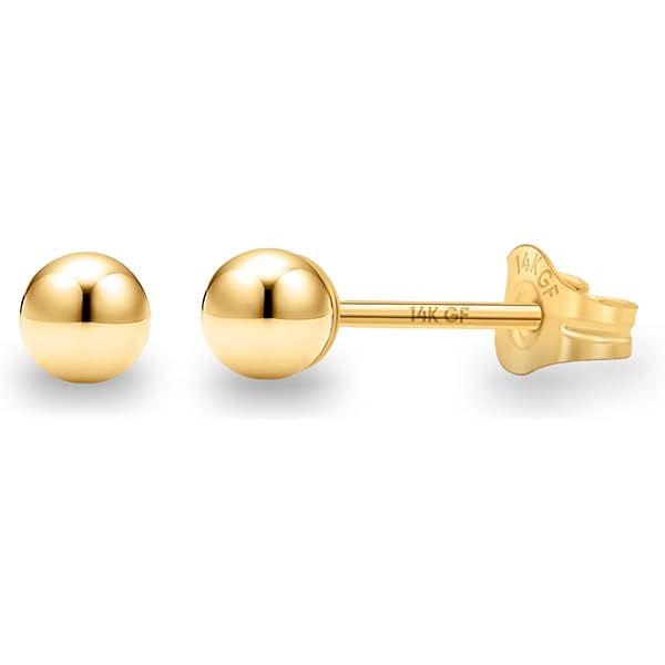KARMA Jewelry gold plated oorbellen Ball