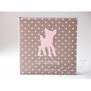 Kinderalbum Reh rosa Punkte taupe