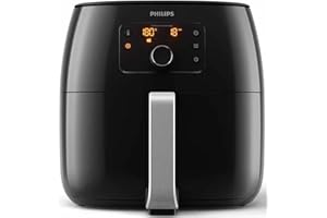 VERSUNI Airfryer Philips Premium XXL, 7.3L (1.4kg), 90% de Graisse en Moins grâce à la Technologie Rapid Air, Application de Recette (HD9650/90)