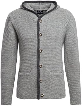 ALMBOCK Trachtenjacke mit Kapuze Herren | Trachten Hoodie für Männer in schwarz-anthrazit und grau | Trachten...