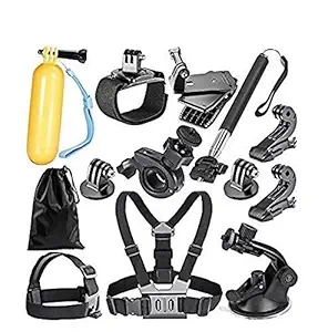 Action Pro Flotation Handle+Head Strap+Chest Strap Kit Compatible with GoPro 9 8 7 6 5 SJCAM Yi 4K Eken etc Action Camera