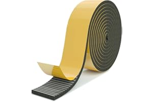 RELAWI Taśma uszczelniająca, samoprzylepna, do drzwi i okien, samoprzylepna, idealna do starych drzwi budowlanych, drzwi wejściowych, okien – taśma uszczelniająca z gumy piankowej EPDM – wodoszczelna (25 x 3 mm, 5 m)