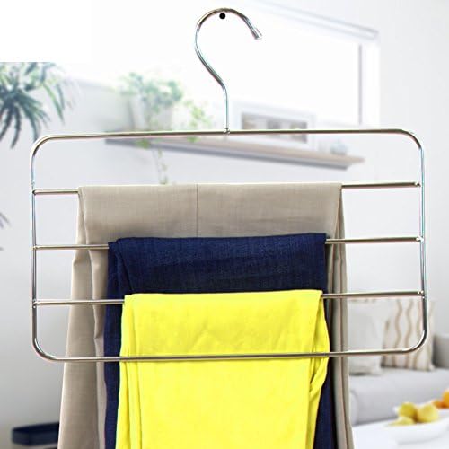 stainless steel trunks prop Multifunctional magic pants Multi-layer garment hanging-A